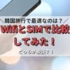 韓国旅行に最適なネット環境はどっち？WifiとSIMで比較してみた！
